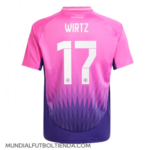 Camiseta Alemania Florian Wirtz #17 Segunda Equipación Replica Eurocopa 2024 mangas cortas